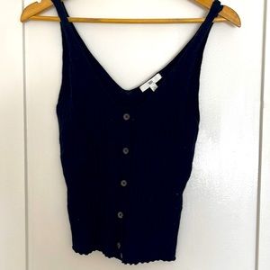 Black Bo sweater tank- ribbed